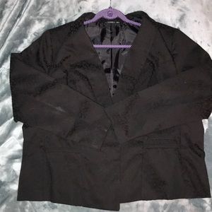 Cheetah print black blazer